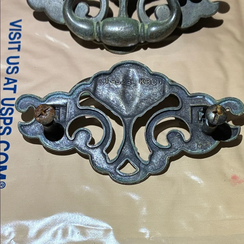 VINTAGE BAIL DRAWER PULLS KEELER BRASS CO USA SET OF 2